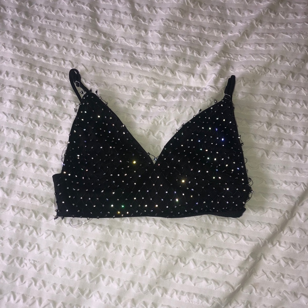 Sparkly Black Bralette